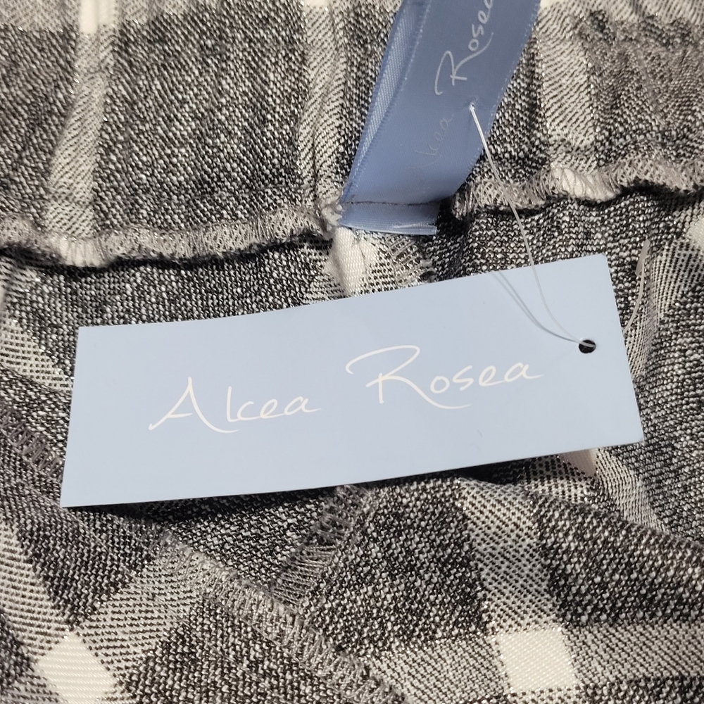 New Alcea Rosa High Waist Plaid Midi Skirt~A-Line~Dark Gray~Large - Picture 11 of 11